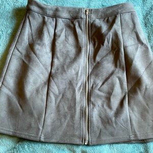 Grey velvet skirt
